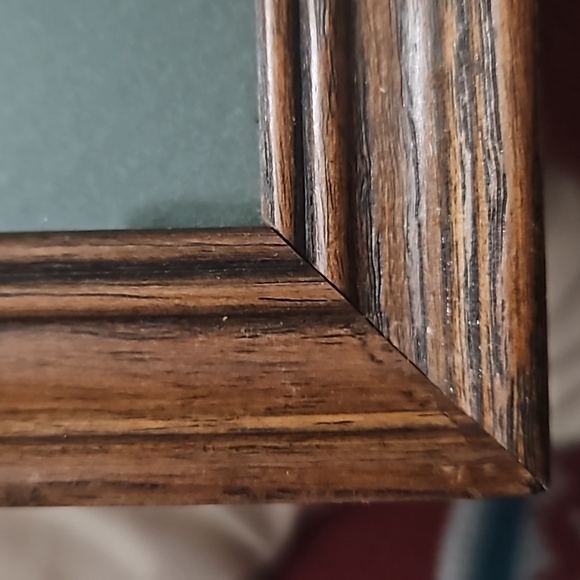 15.5"h Vintage nostalgic matted Wood Framed Art of the days of old - Picture 15 of 16